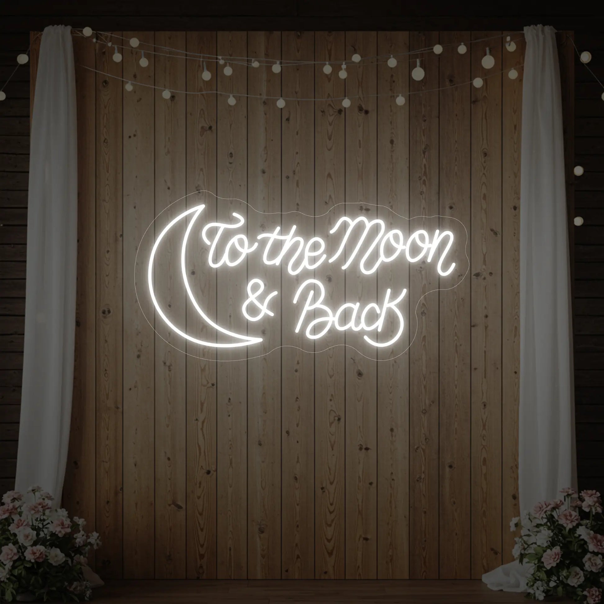 To The Moon & Back V2 Neon Sign