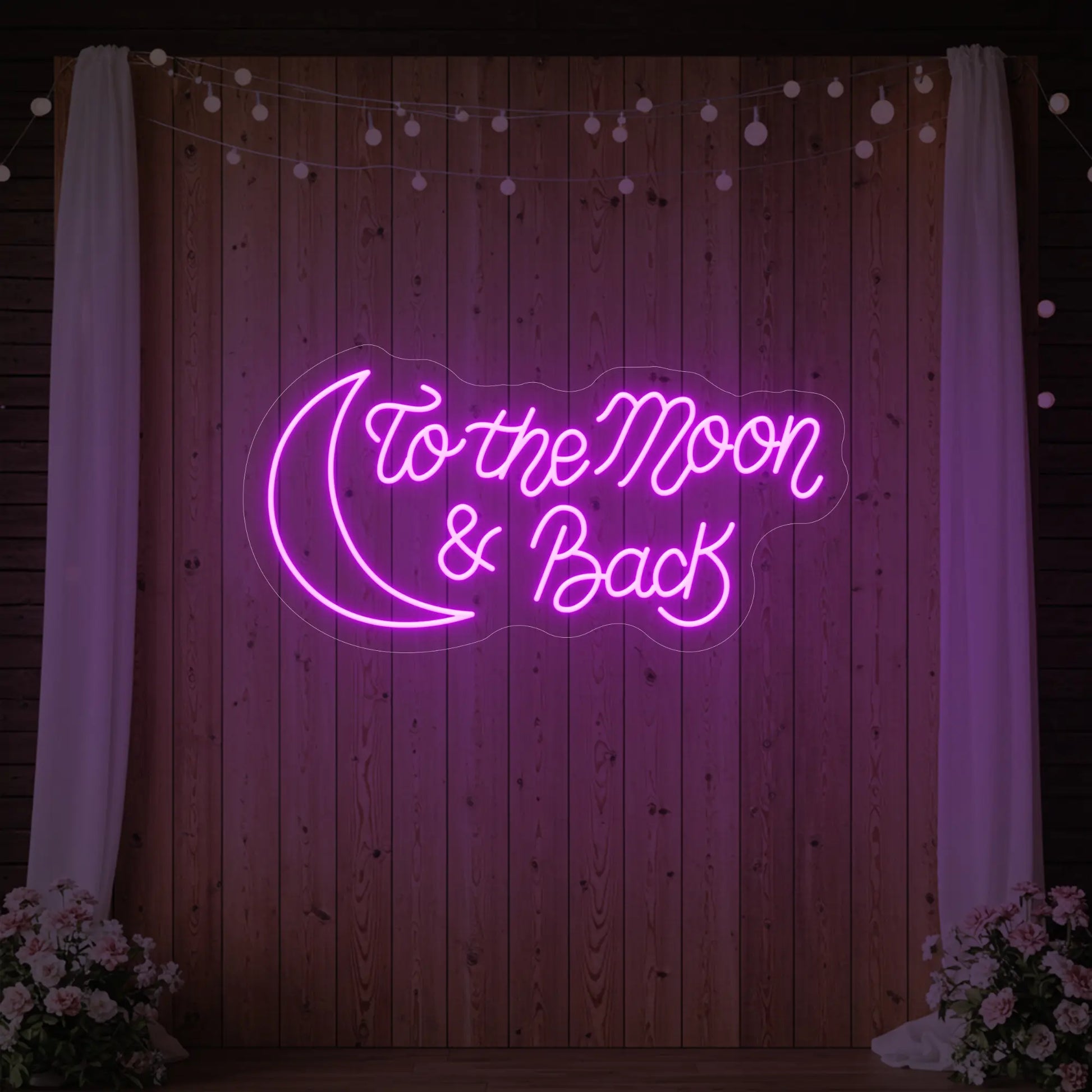 To The Moon & Back V2 Neon Sign