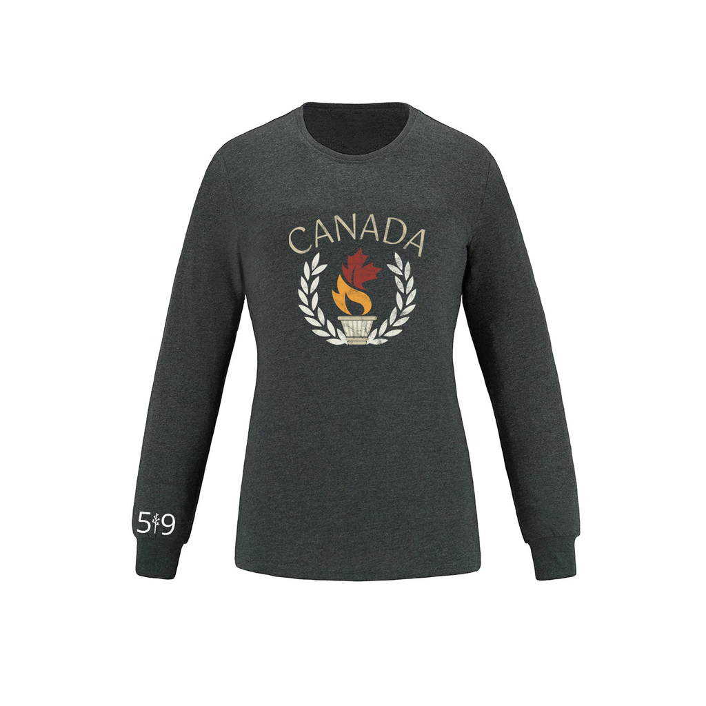 T-SHIRT À MANCHES LONGUES CANADA TORCH (FEMMES)