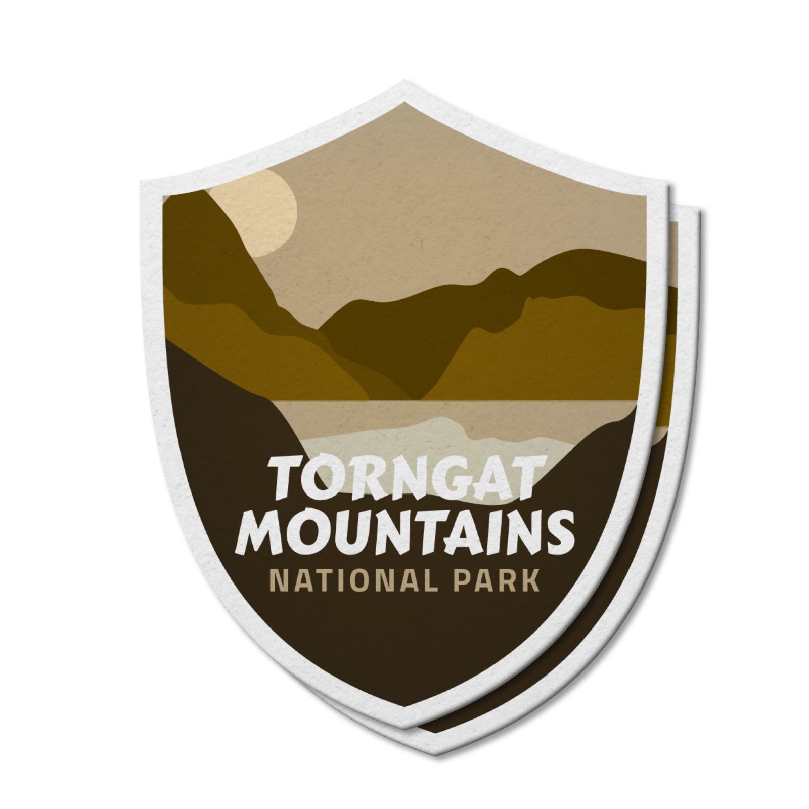 Autocollant en vinyle imperméable du parc national des monts Torngat (Canada) 