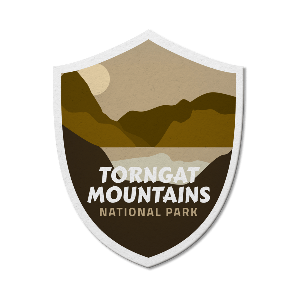 Autocollant en vinyle imperméable du parc national des monts Torngat (Canada) 