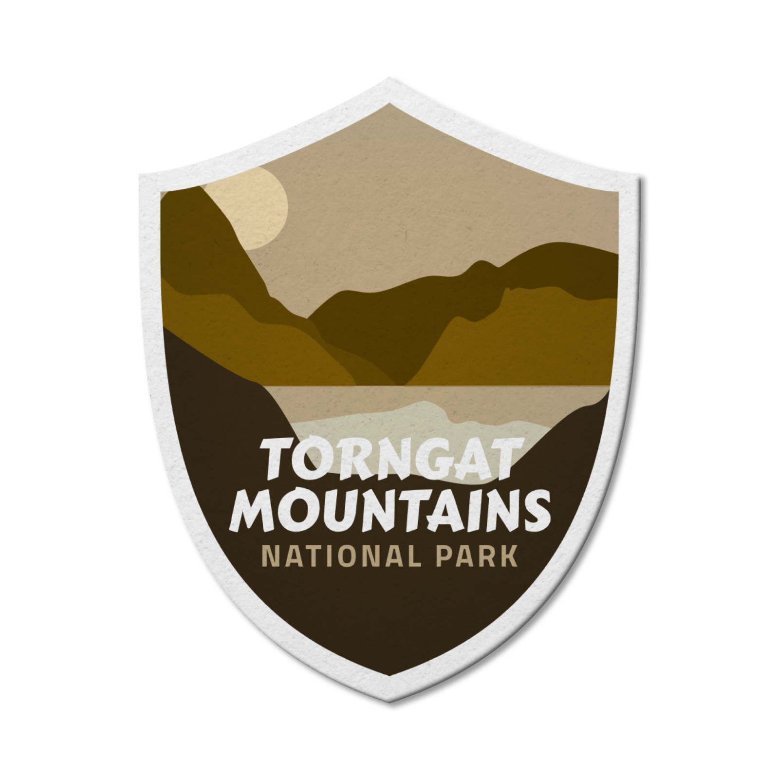 Autocollant en vinyle imperméable du parc national des monts Torngat (Canada) 
