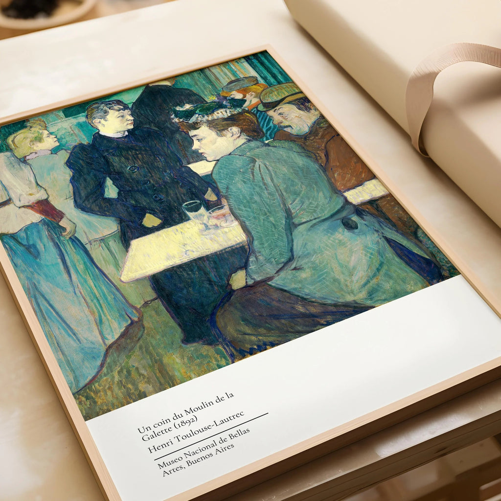 Estampe Toulouse Lautrec : Au Coin du Moulin de la Galette, Exposition Musée d'Art