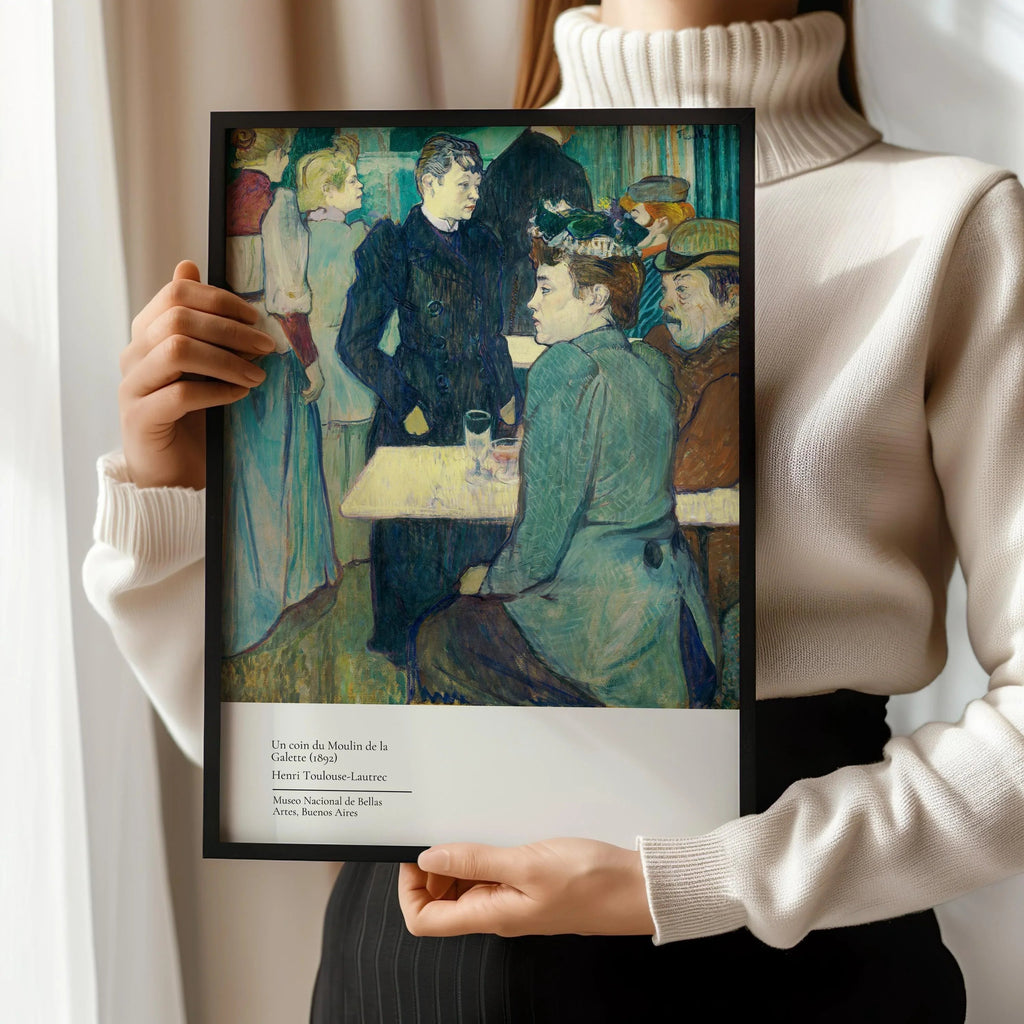 Estampe Toulouse Lautrec : Au Coin du Moulin de la Galette, Exposition Musée d'Art