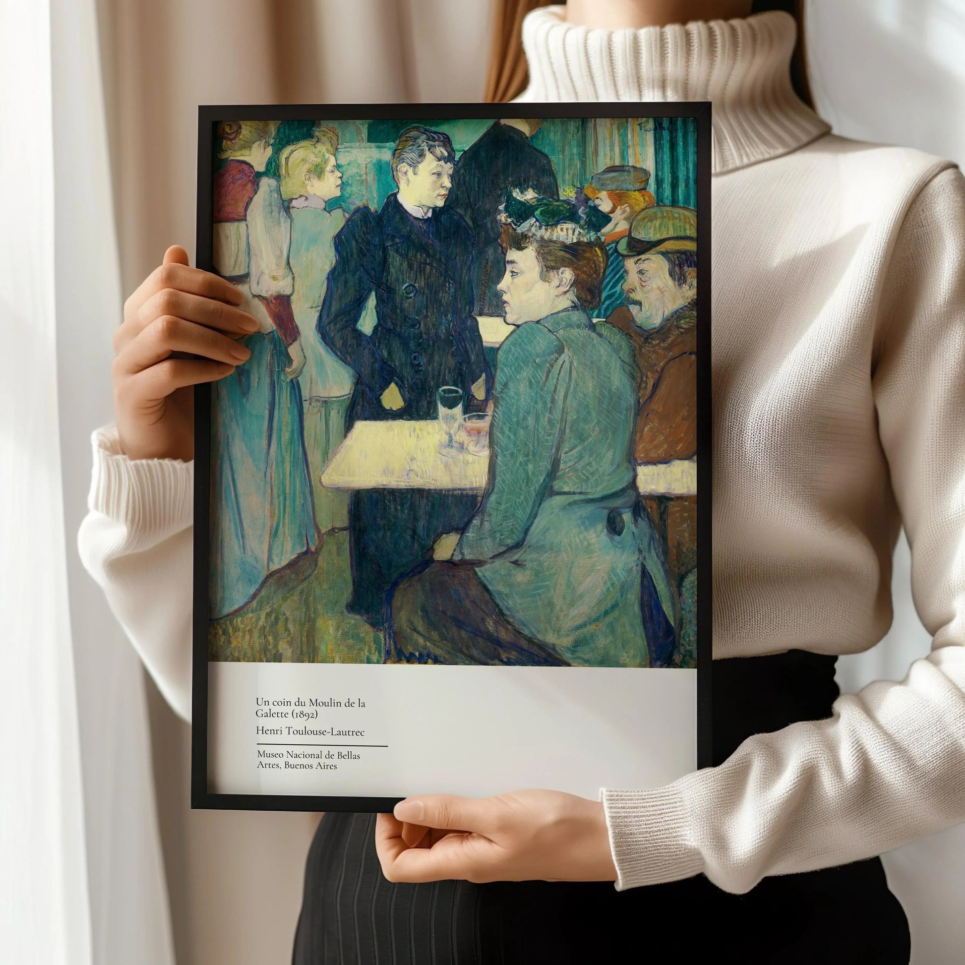 Estampe Toulouse Lautrec : Au Coin du Moulin de la Galette, Exposition Musée d'Art