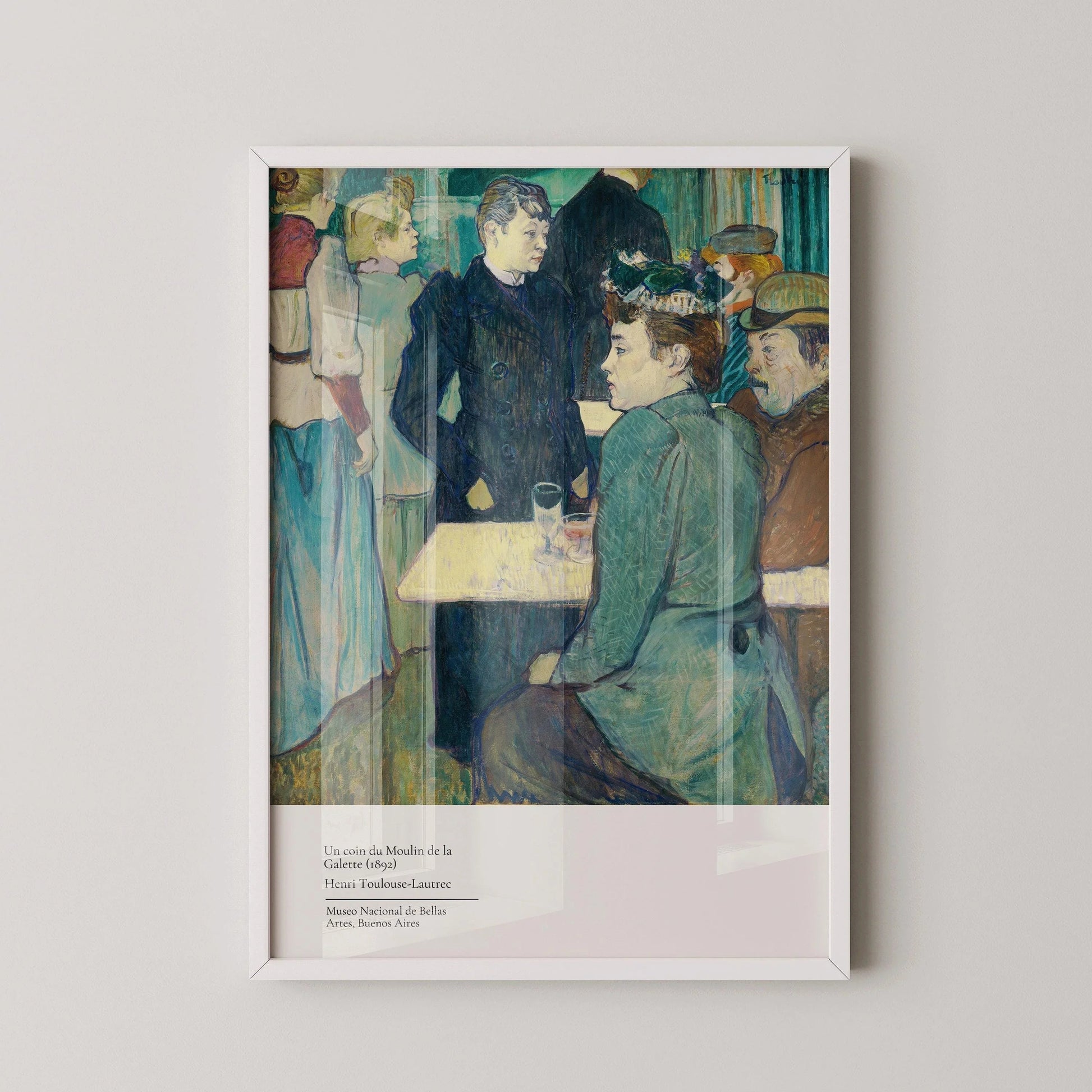 Estampe Toulouse Lautrec : Au Coin du Moulin de la Galette, Exposition Musée d'Art