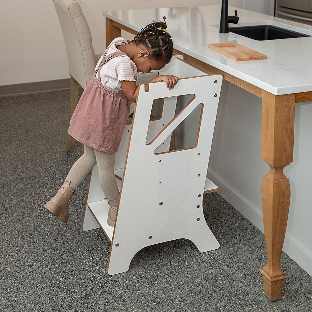 Wooden Adjustable Learning Tower for Kids - The Mini Chef