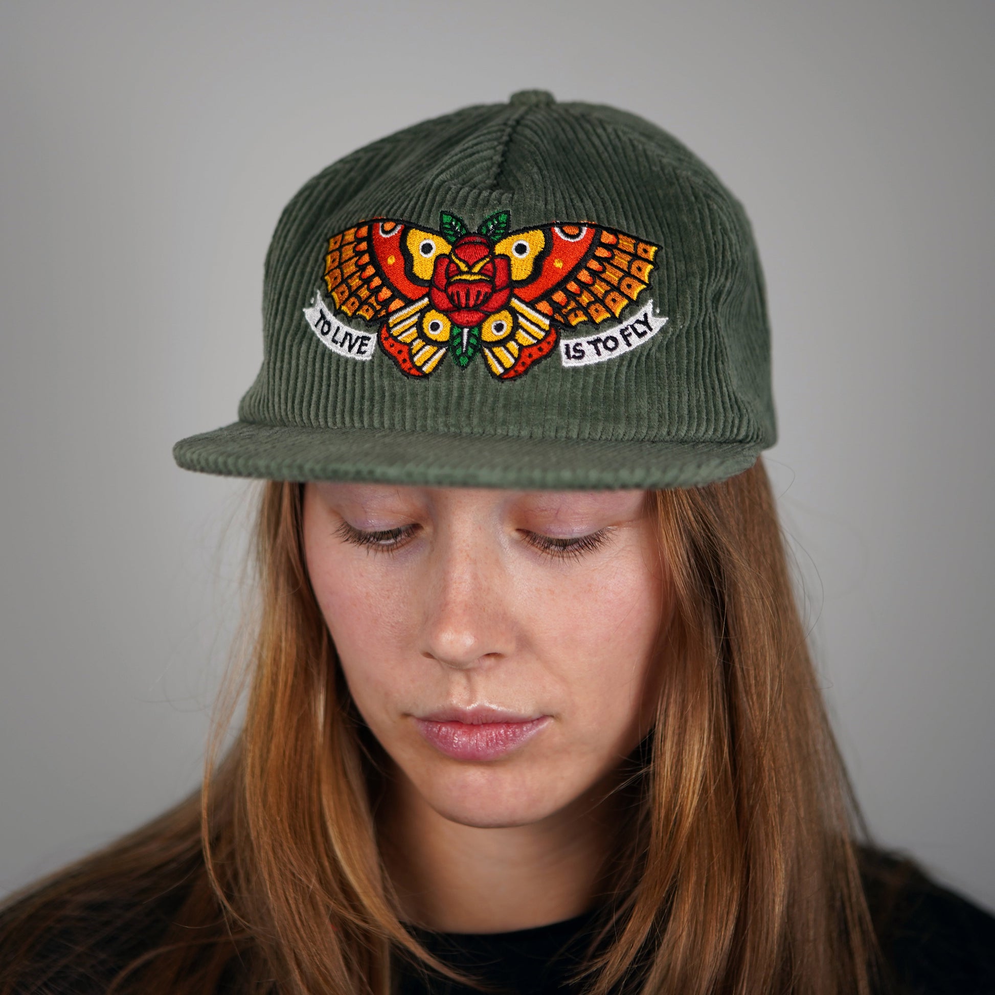 Chapeau en velours côtelé Townes Butterfly