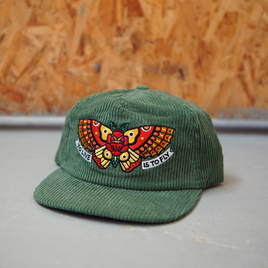 Chapeau en velours côtelé Townes Butterfly