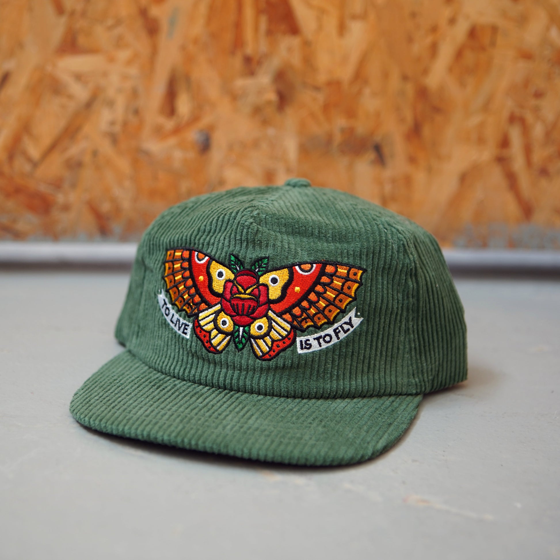Chapeau en velours côtelé Townes Butterfly