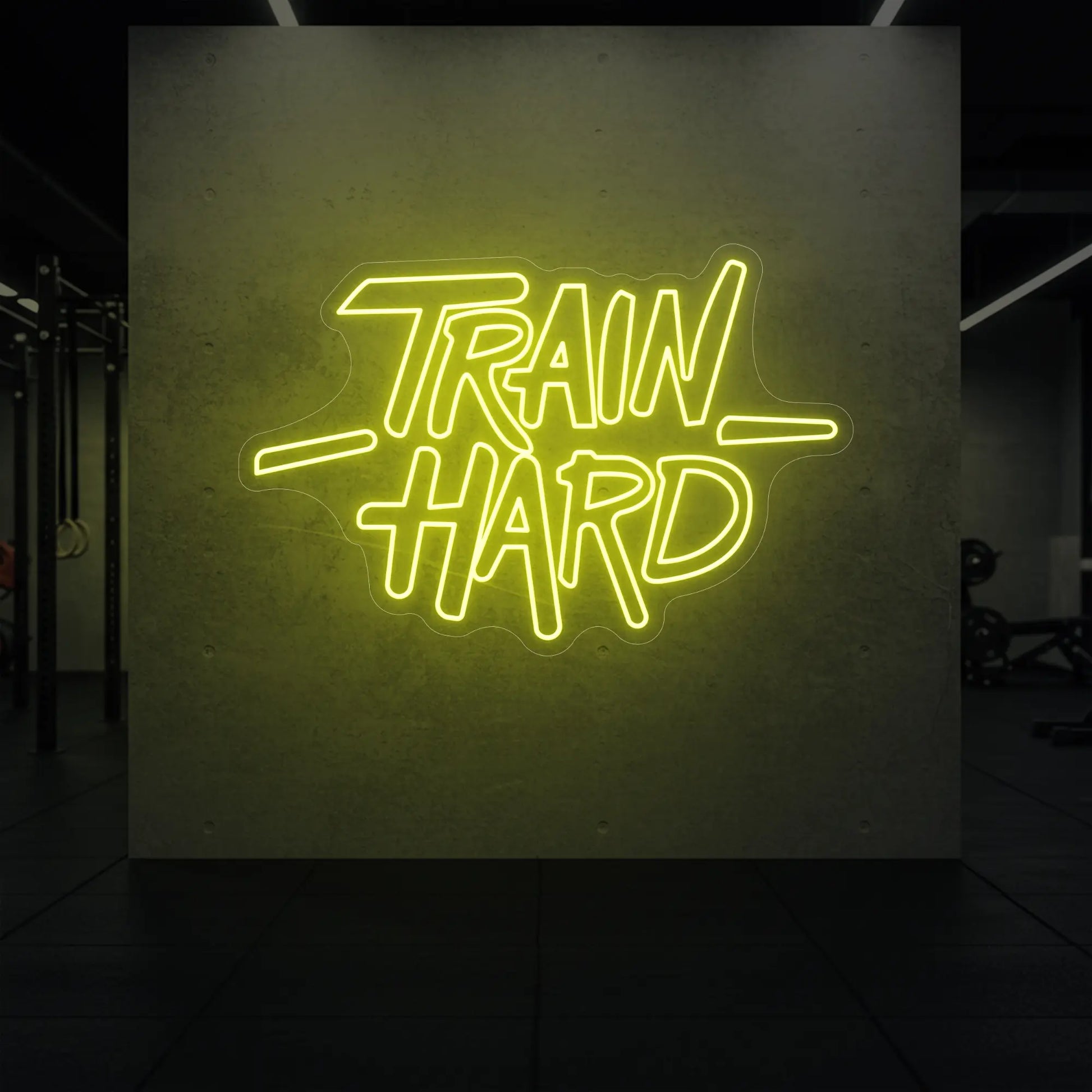 Enseigne lumineuse TRAIN HARD