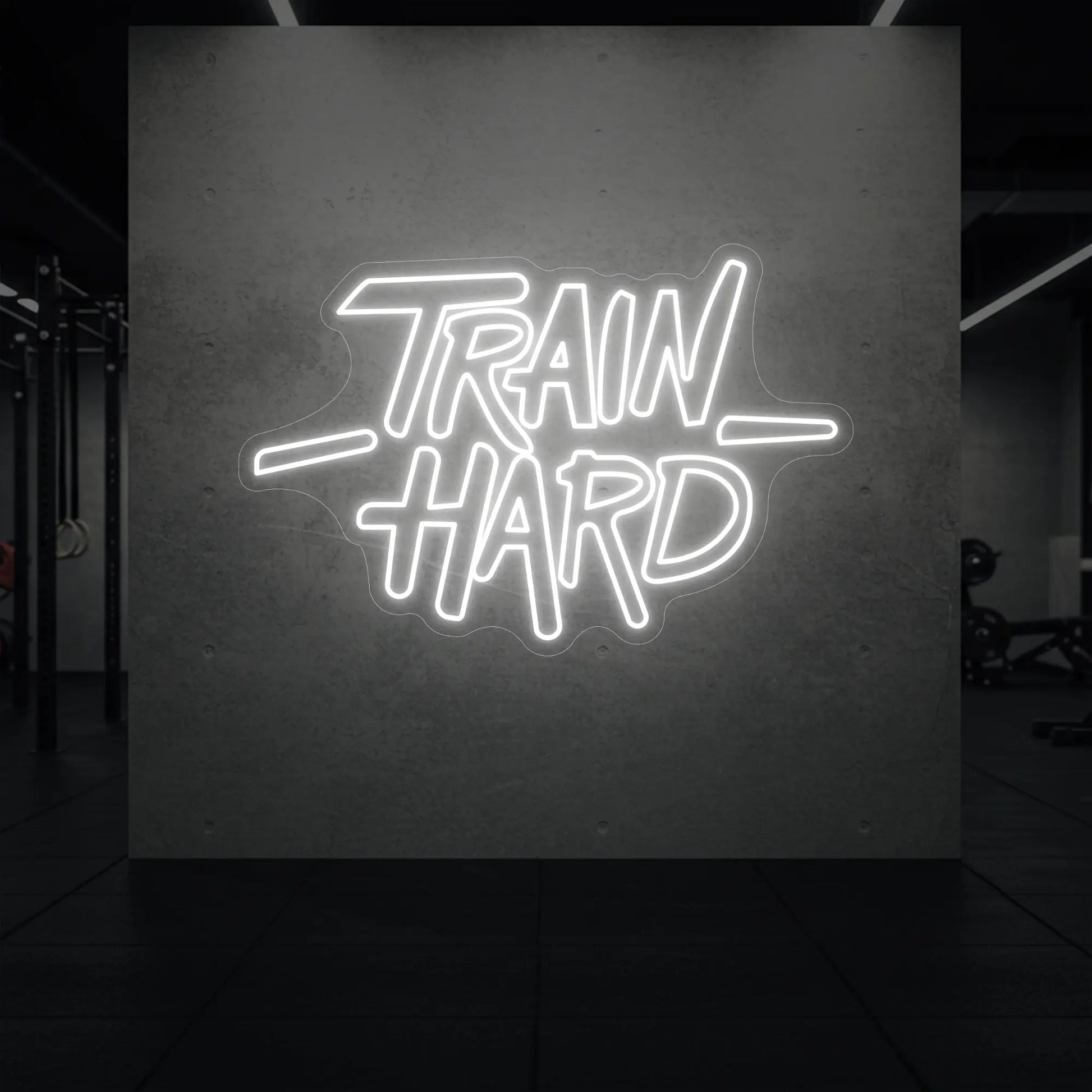 Enseigne lumineuse TRAIN HARD