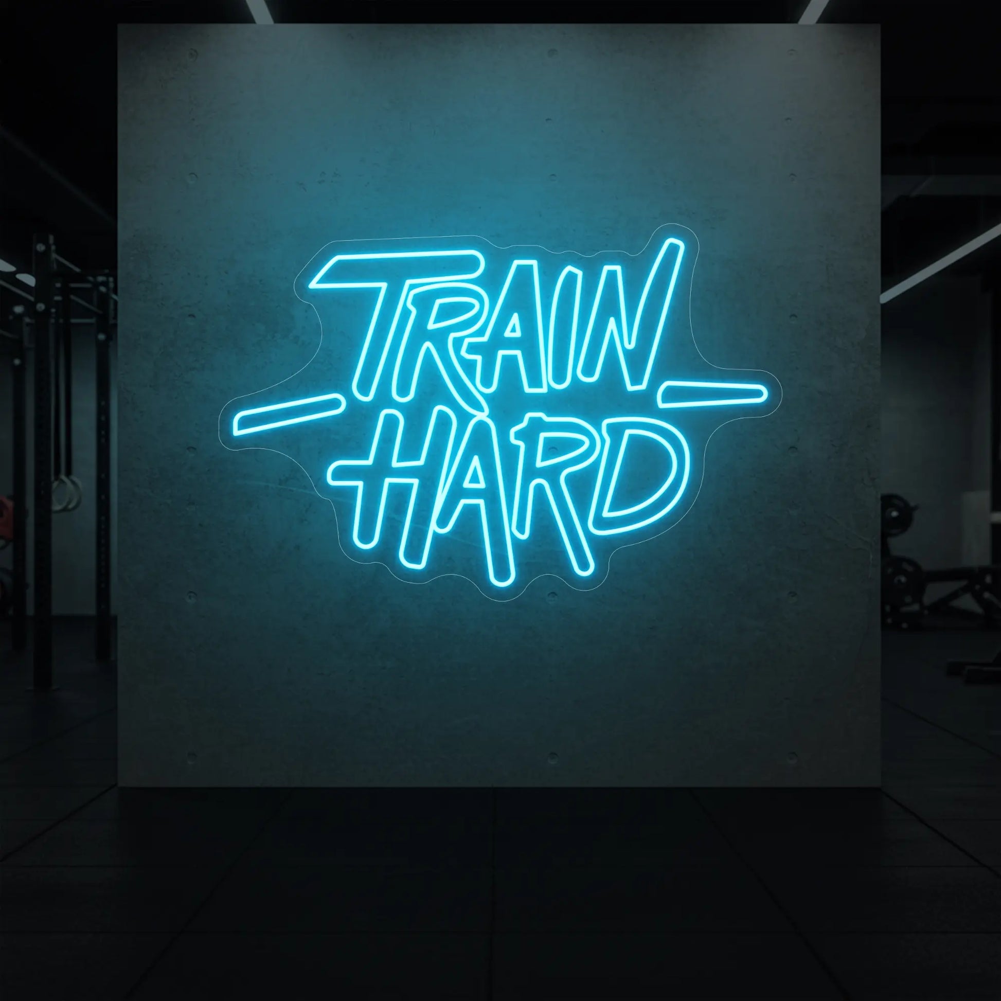 Enseigne lumineuse TRAIN HARD