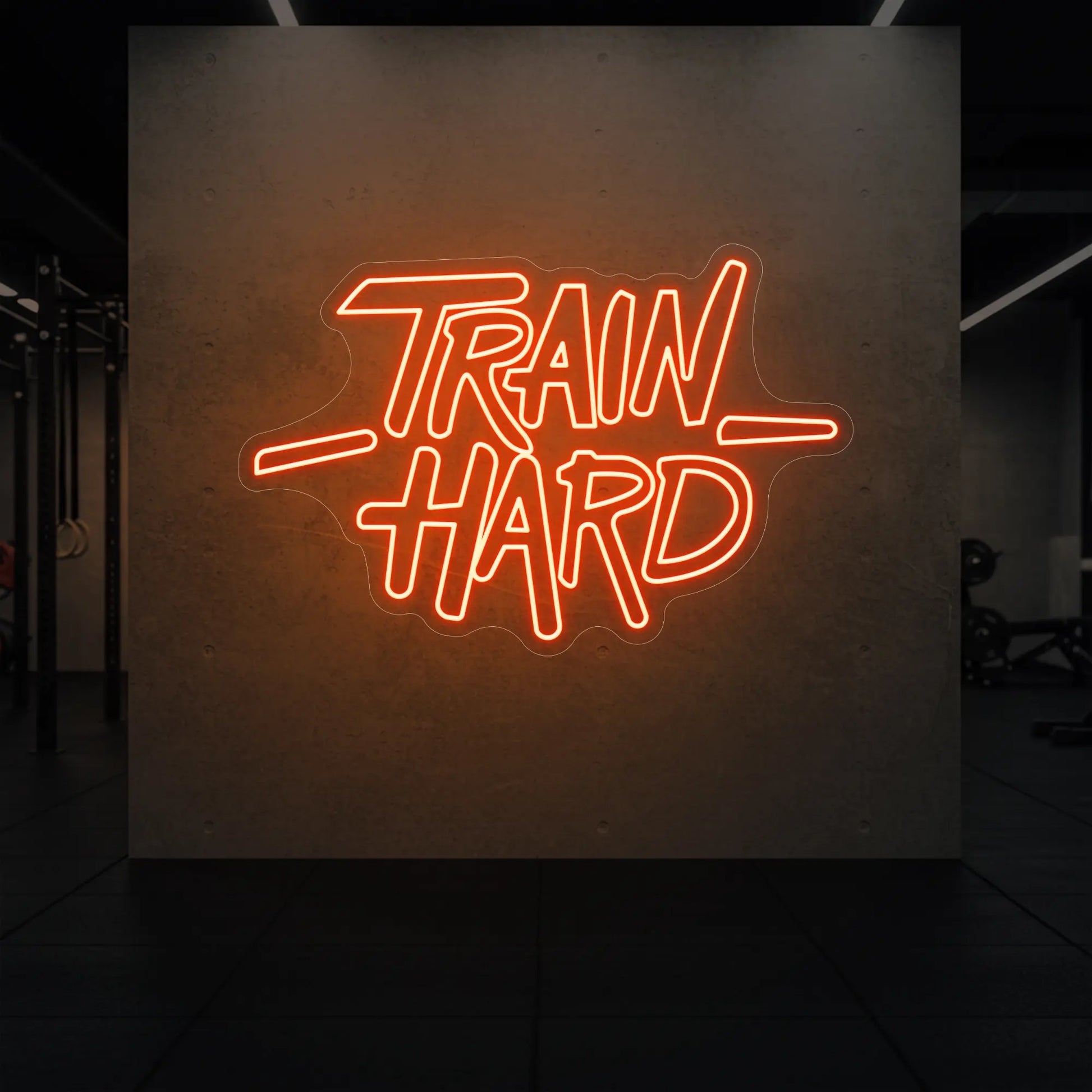 Enseigne lumineuse TRAIN HARD