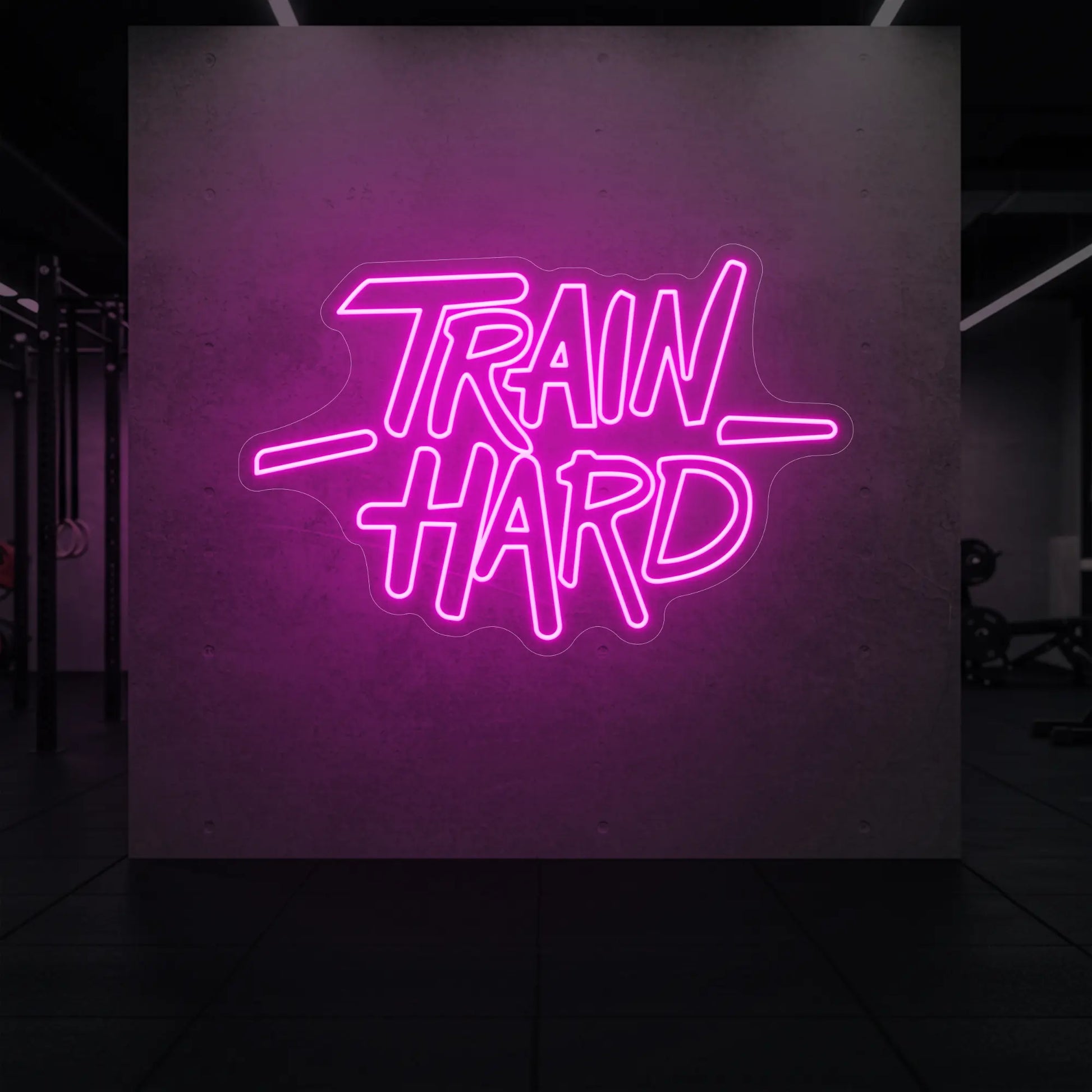 Enseigne lumineuse TRAIN HARD