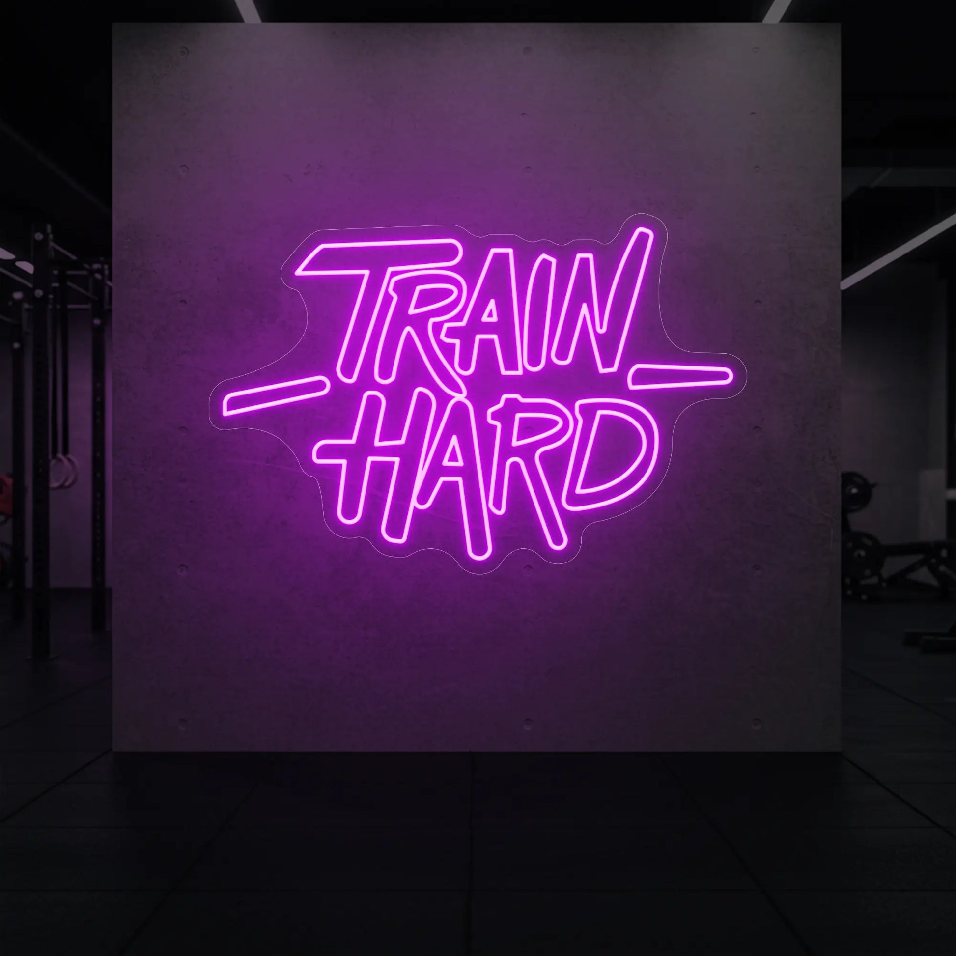 Enseigne lumineuse TRAIN HARD