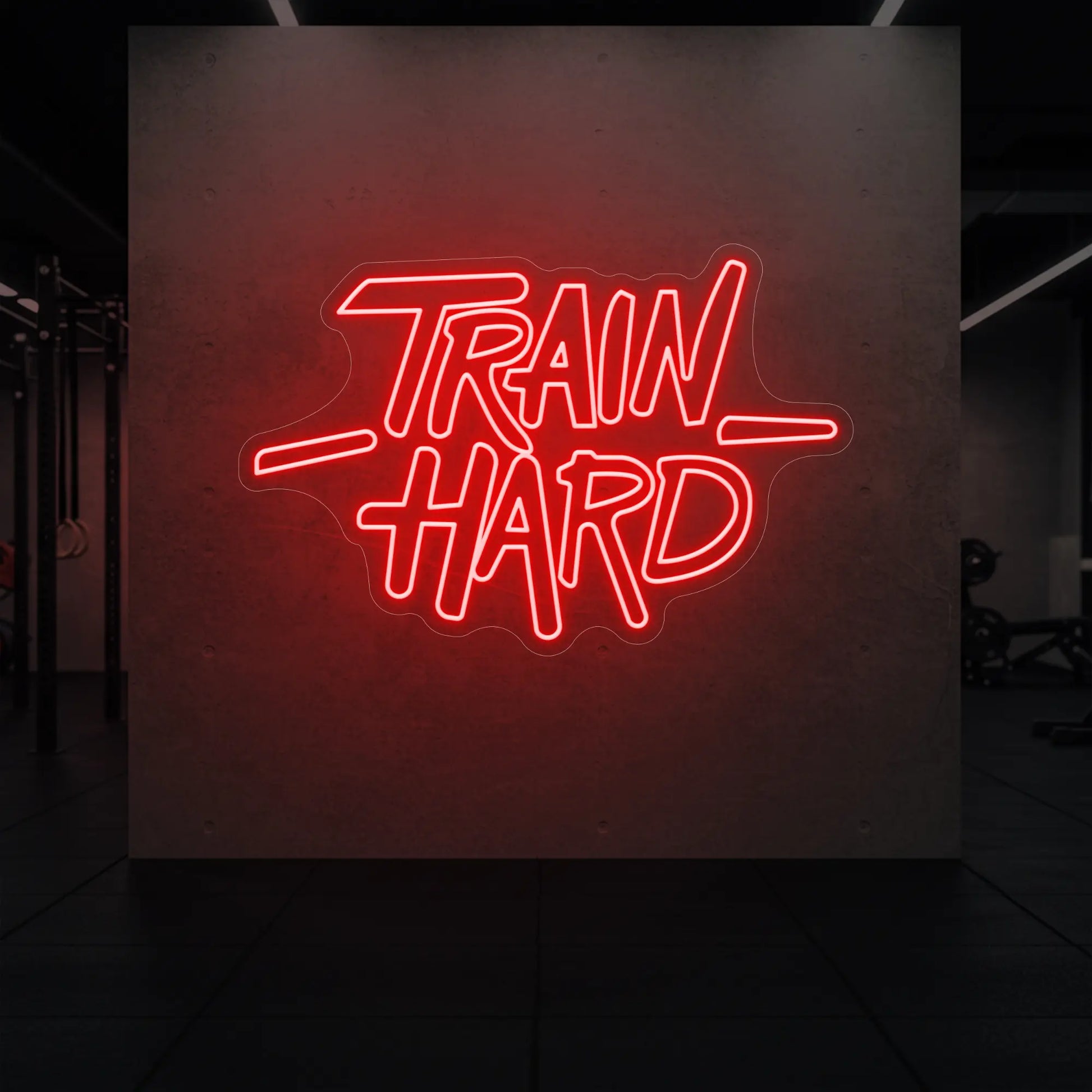 Enseigne lumineuse TRAIN HARD