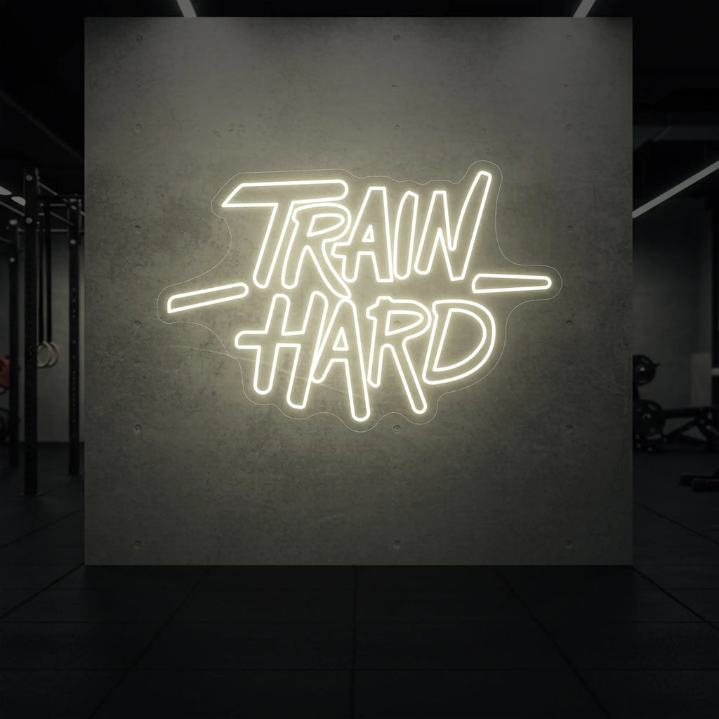 TRAIN HARD Neon Sign