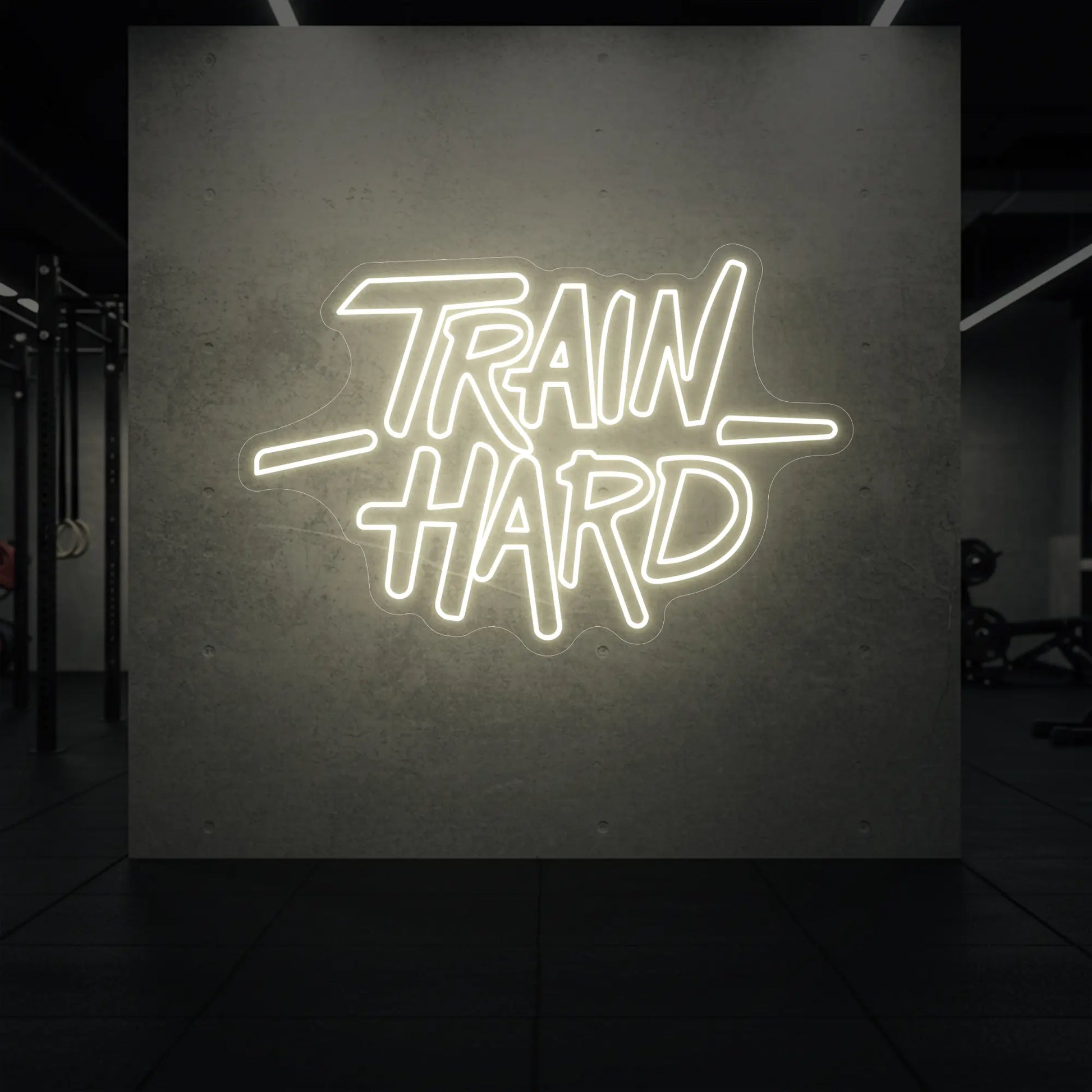 Enseigne lumineuse TRAIN HARD