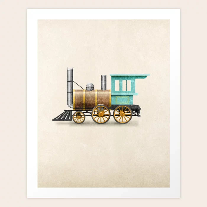Impression d'art de véhicule classique de train