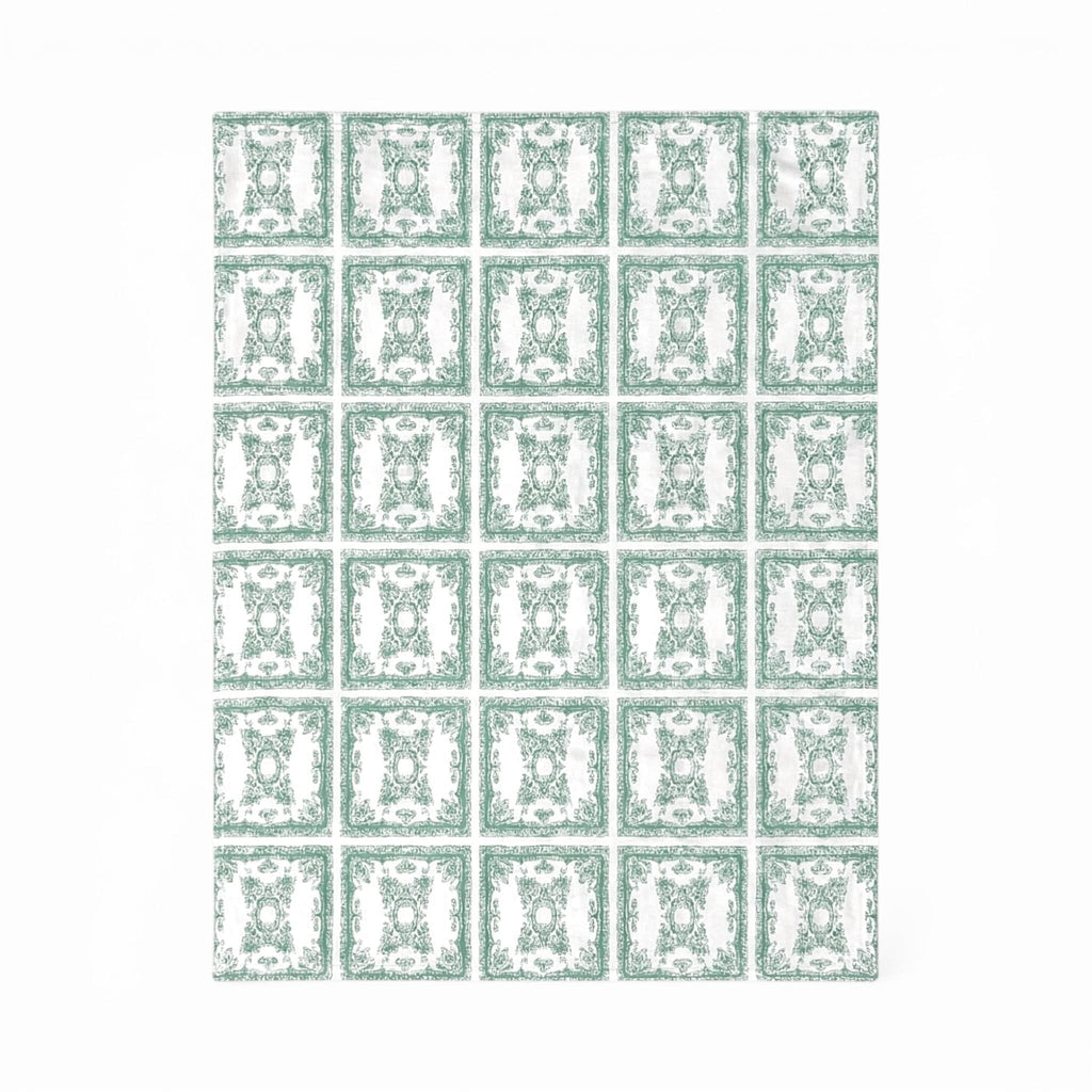 Lemon Tree Stone Washed Cotton Reversible Throw Blanket - Green
