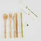 Travel Bamboo Utensil Set With Pouch