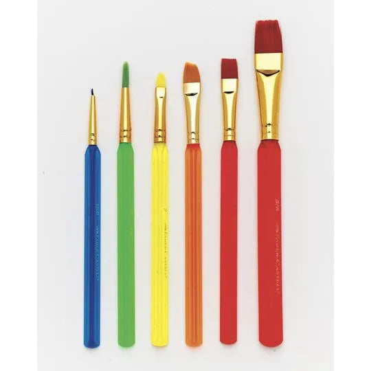 Faber-Castell - 6 Assorted Triangular Paintbrushes