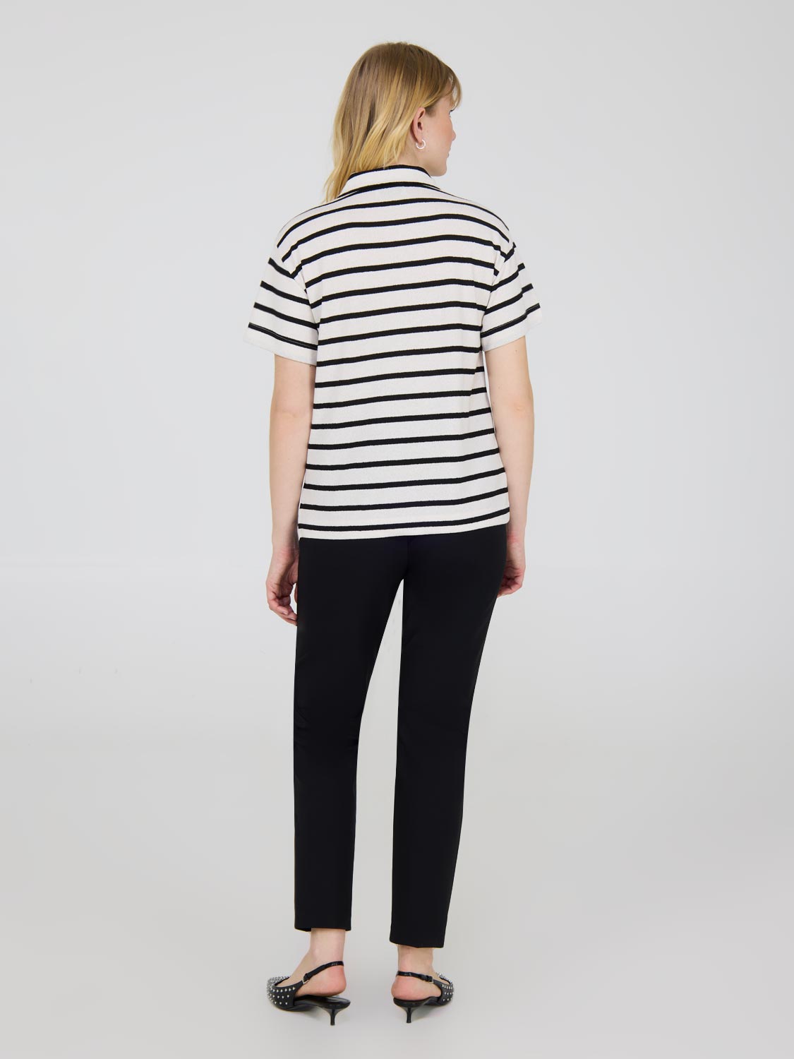 Short Sleeve Striped Polo Shirt