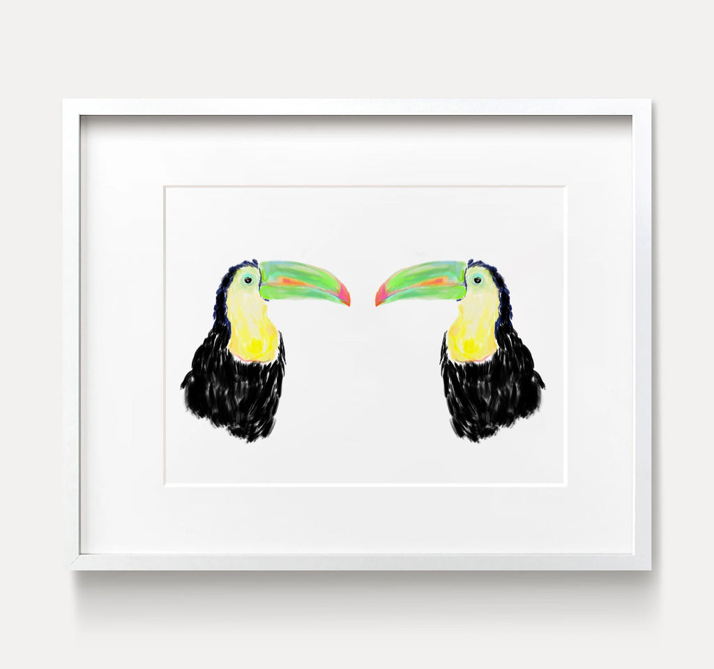 Estampe d'art représentant un toucan