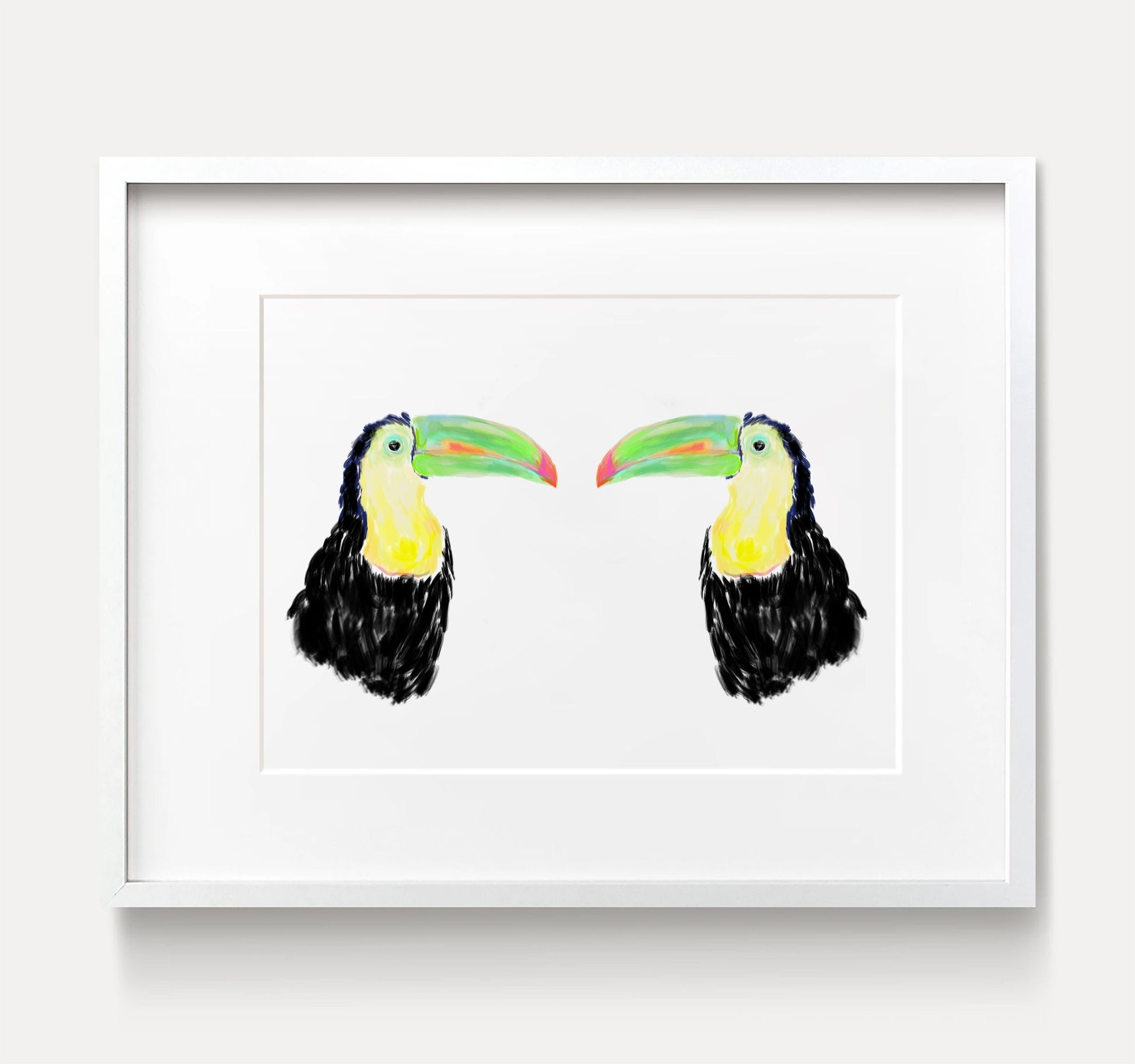 Estampe d'art représentant un toucan