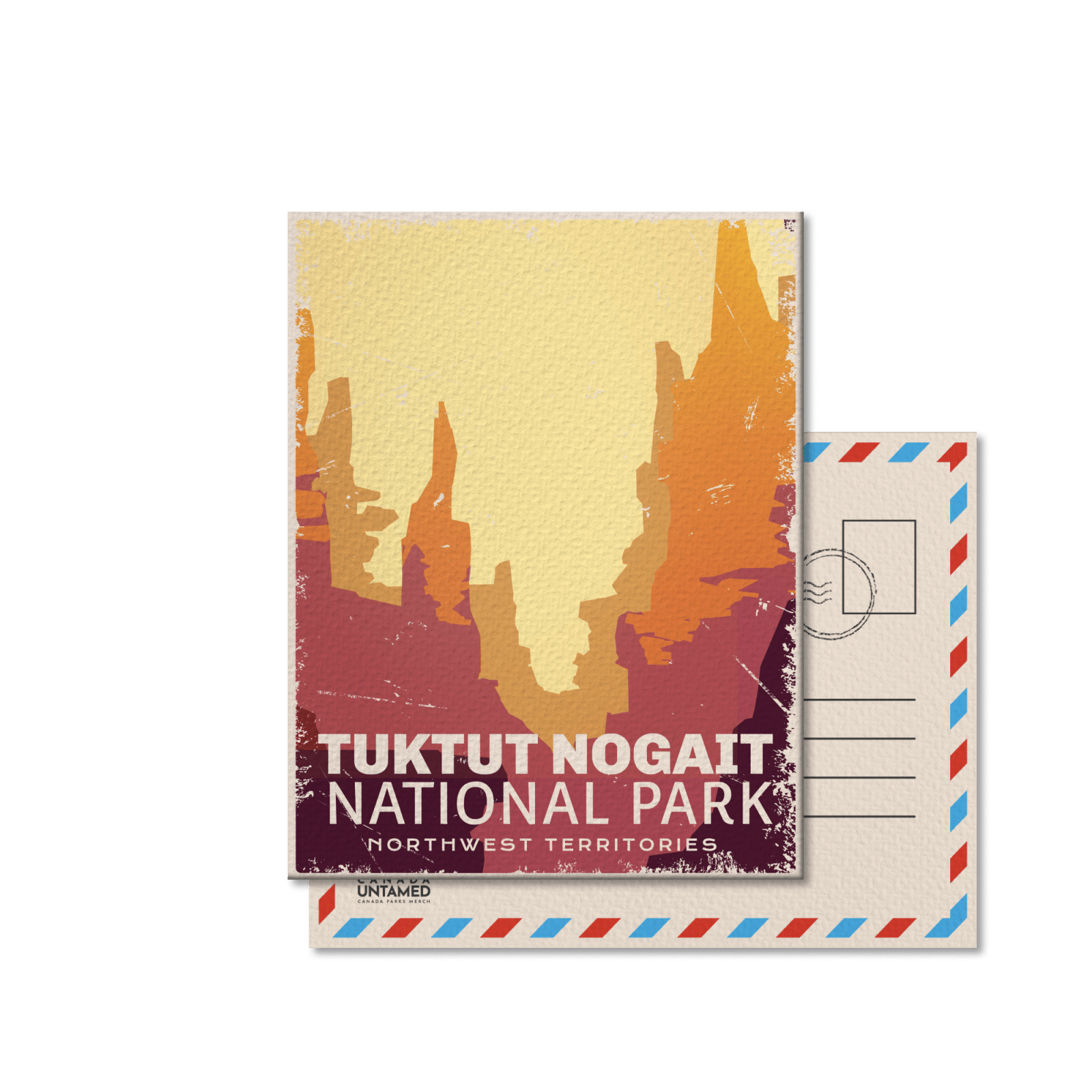Carte postale du parc national Tuktut Nogait au Canada