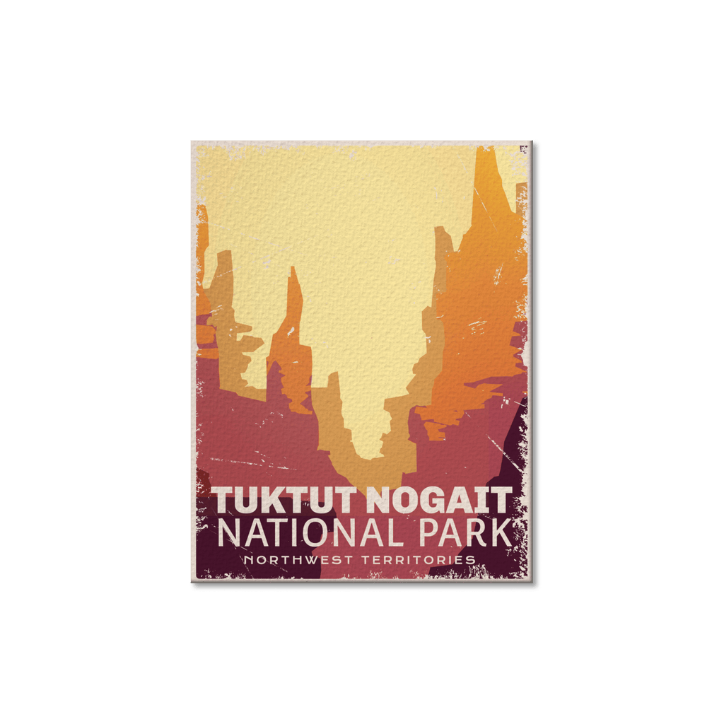 Carte postale du parc national Tuktut Nogait au Canada