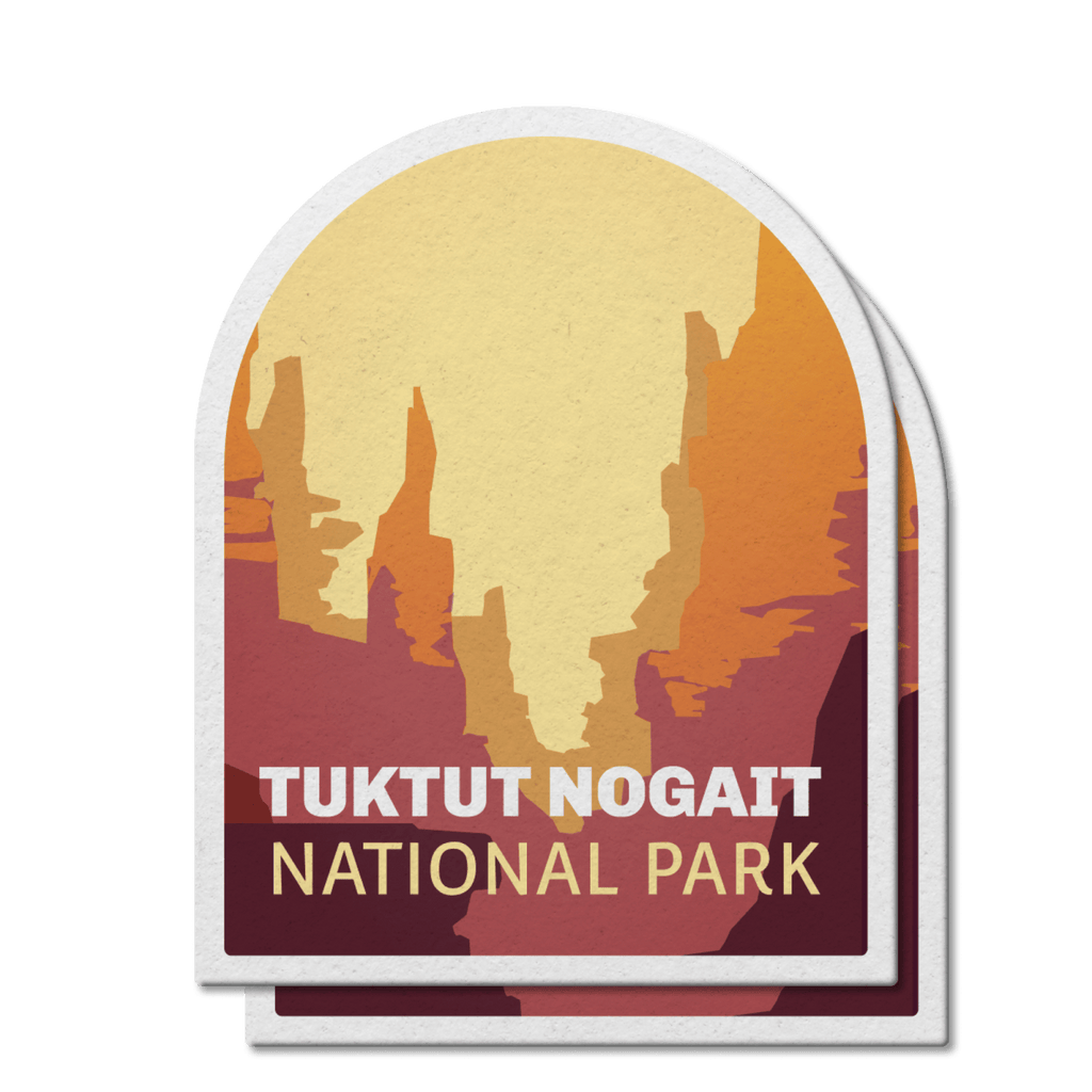 Autocollant en vinyle imperméable du parc national Tuktut Nogait du Canada