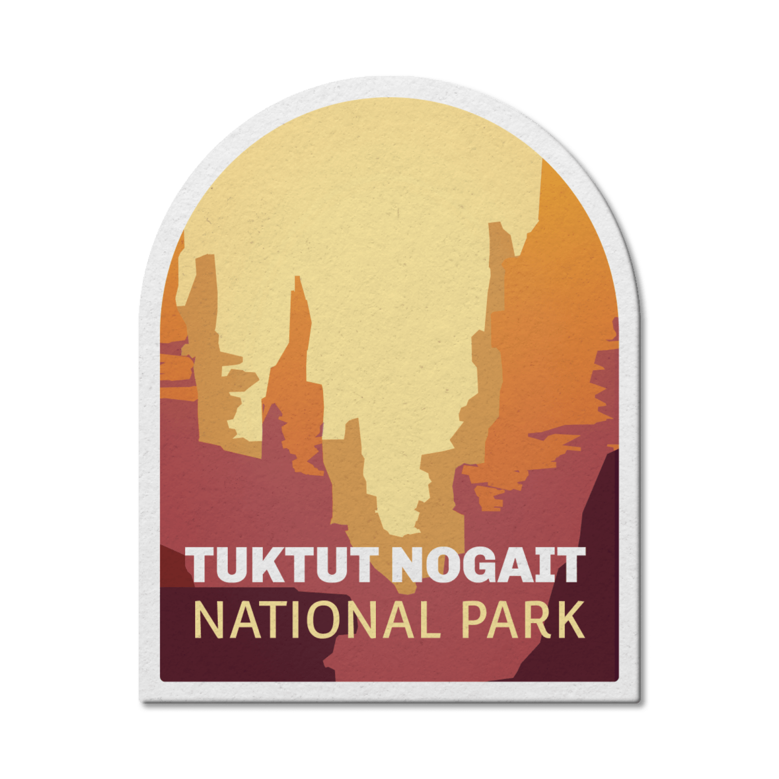 Autocollant en vinyle imperméable du parc national Tuktut Nogait du Canada