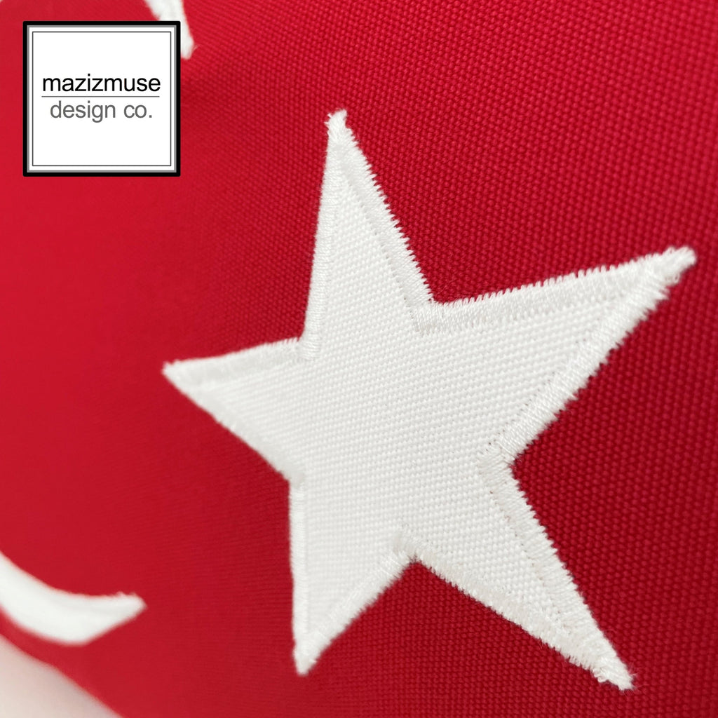 Turkey Flag Pillow Cover, Turkish Sunbrella® Outdoor Cushion Cover