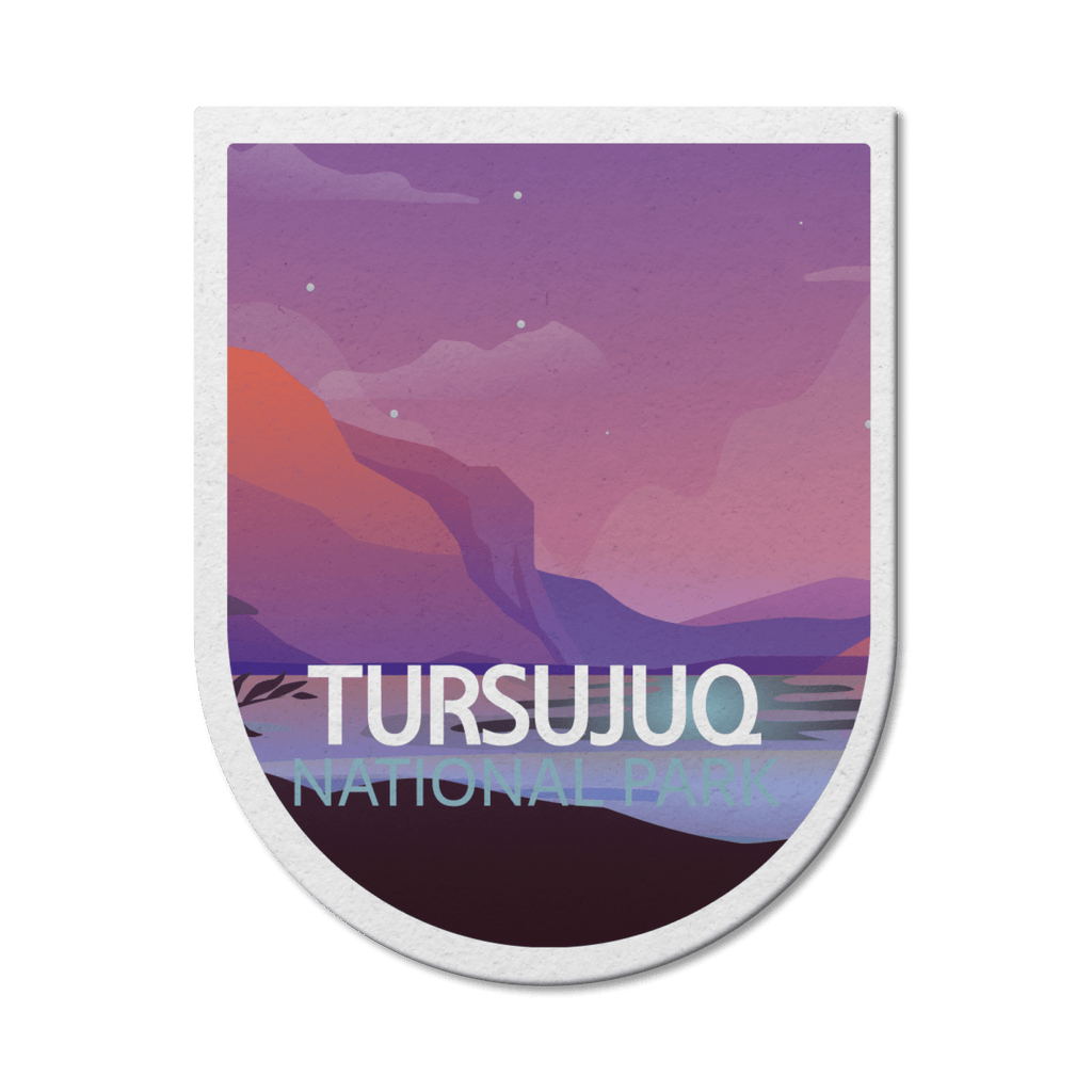 Autocollant en vinyle imperméable pour le parc national Tursujuq, Québec 