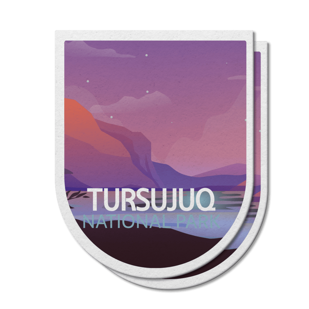 Autocollant en vinyle imperméable pour le parc national Tursujuq, Québec 