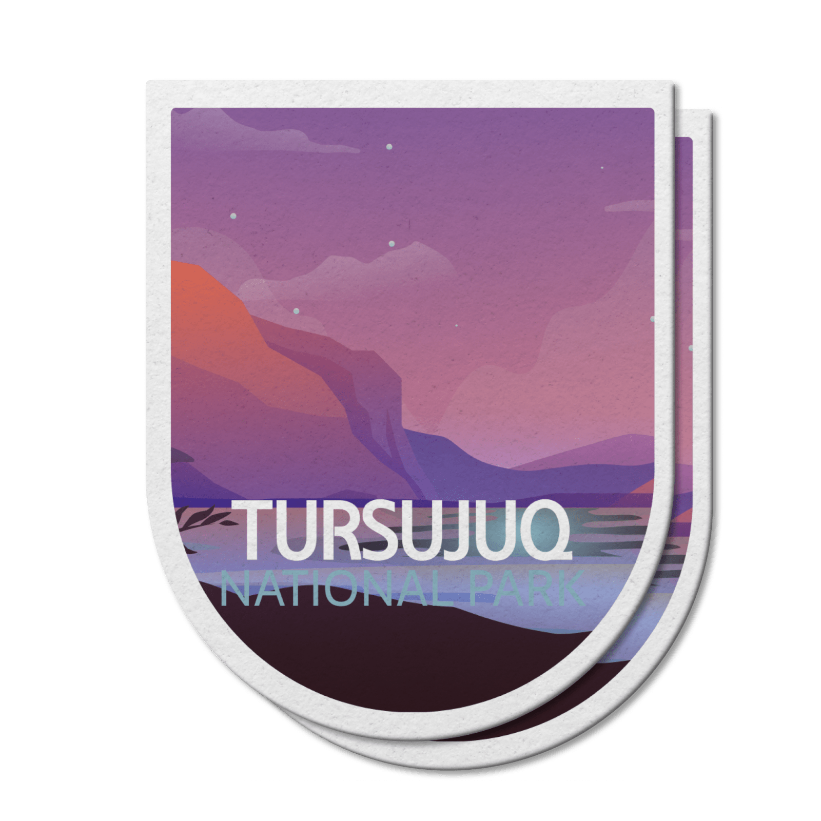 Autocollant en vinyle imperméable pour le parc national Tursujuq, Québec 