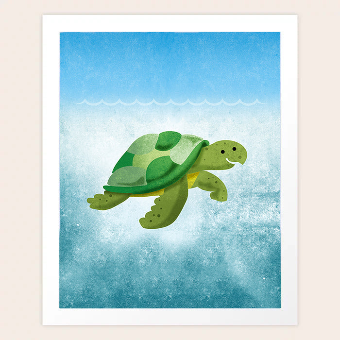 Impression d'art Tortue sous la mer