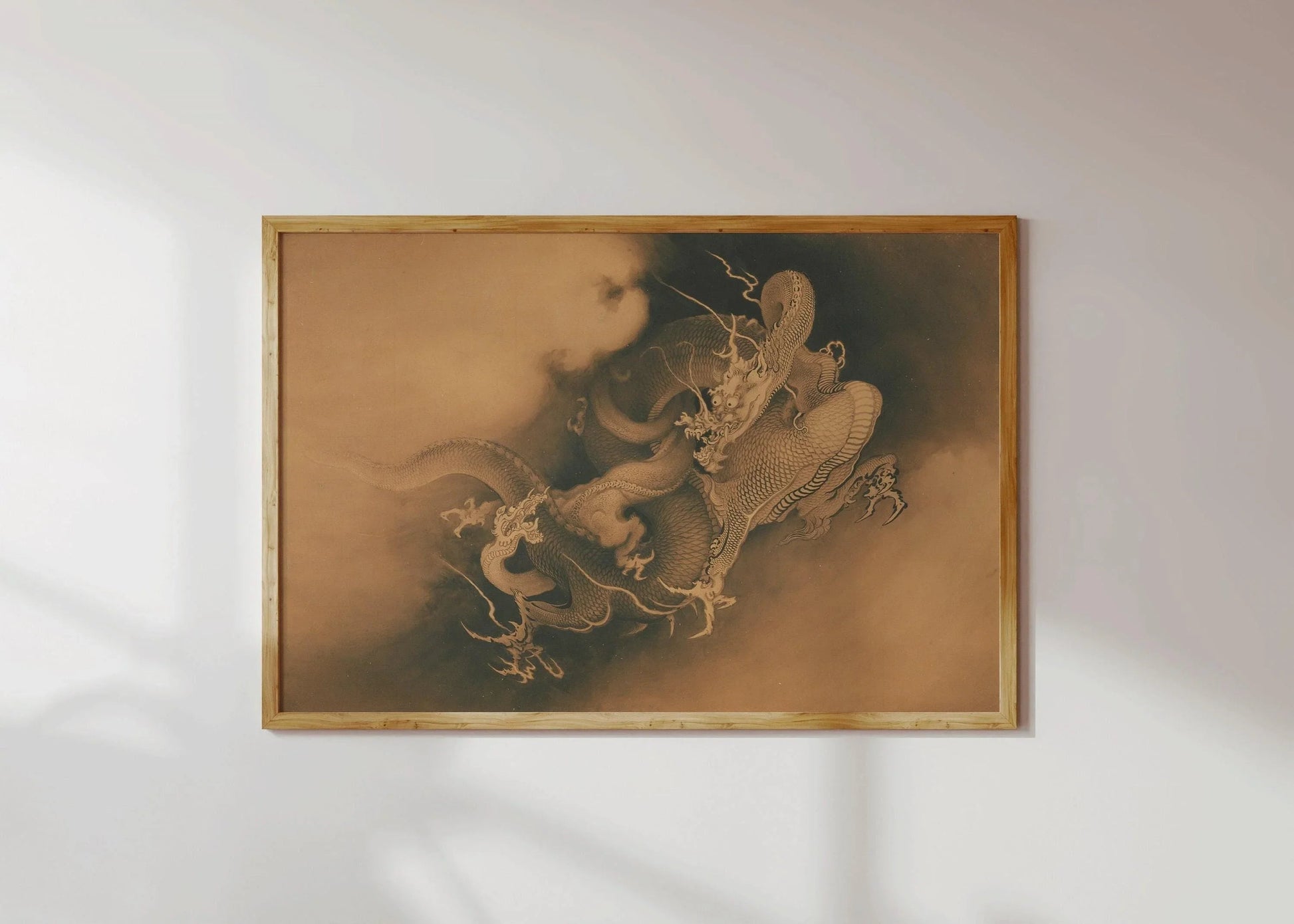 Estampe d'art « Deux dragons dans les nuages ​​» : Kan≈ç H≈çgai Giclée