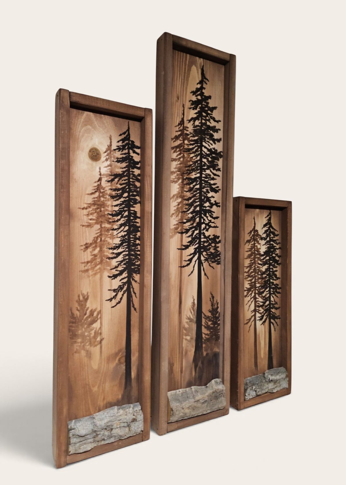 Framed hand painted on wood wall decor (13.5" by 7")