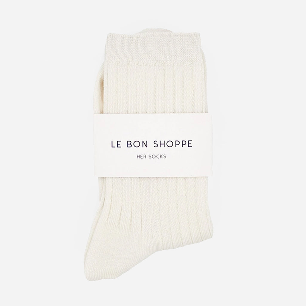 Chaussettes blanches classiques Le Bon Shoppe pour elle