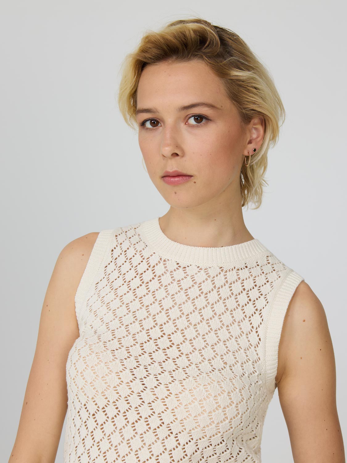 Gilet pull à losanges