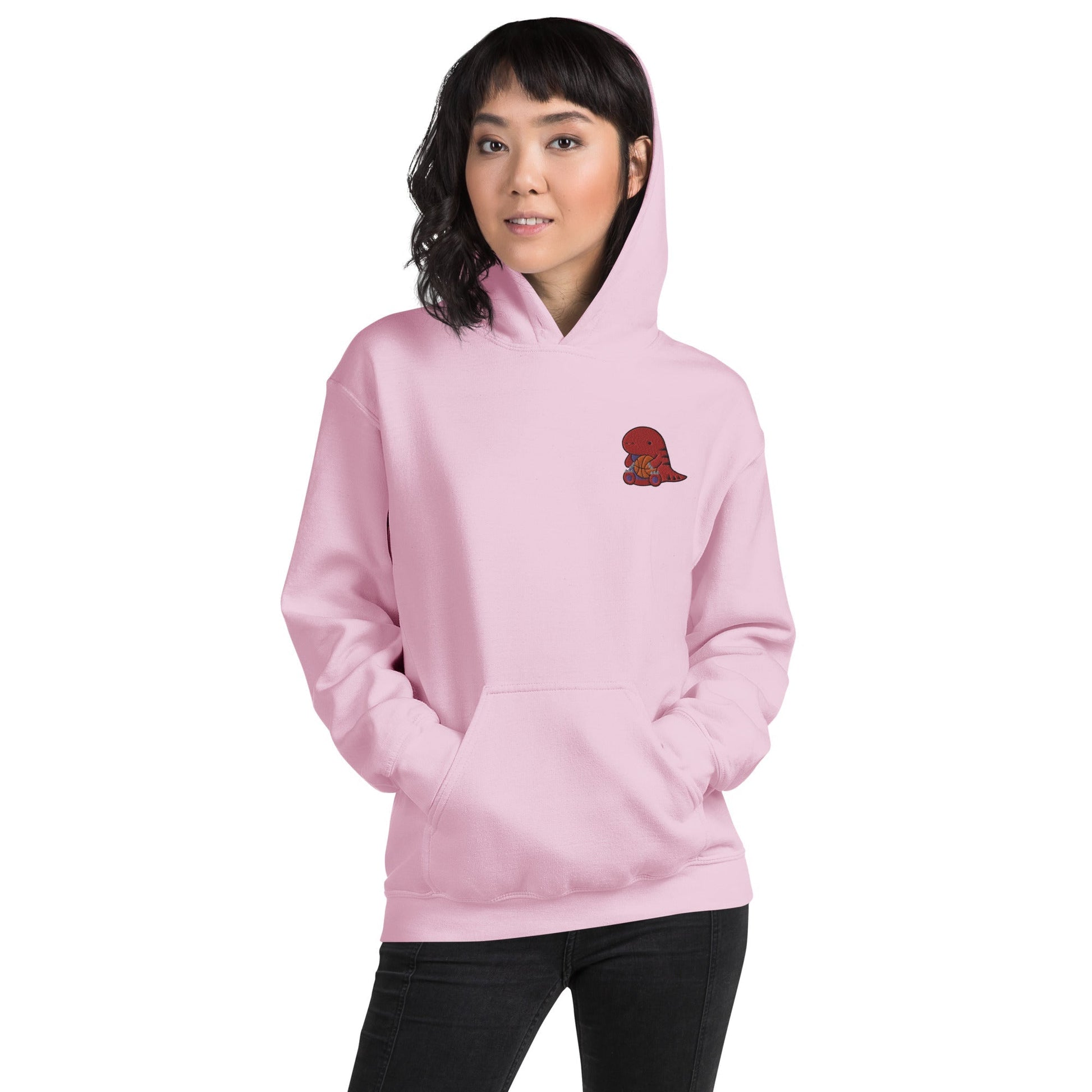 Hoodie with Cute Embroidered Raptor. Toronto Basketball Hoodie