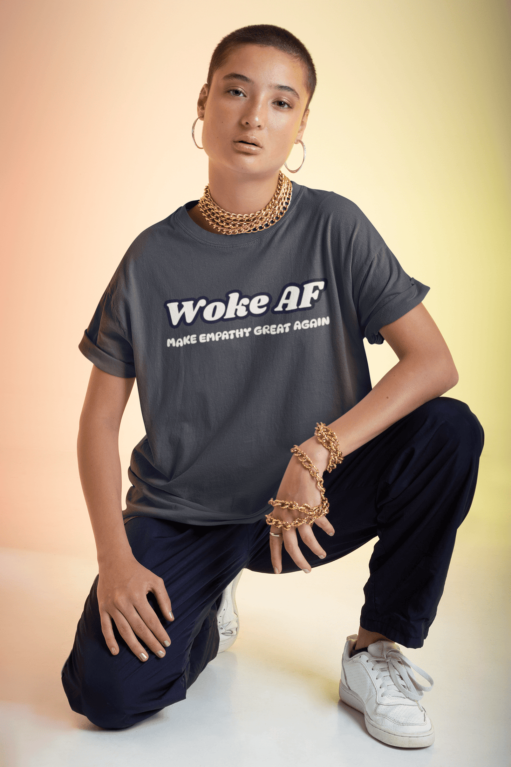 Woke AF Make Empathy Great Again Unisex Cotton Tee