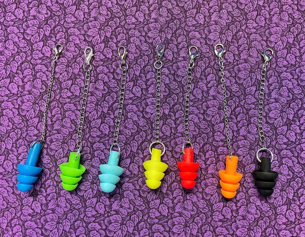 Chaînes pendantes pour bouchons d'oreilles en silicone avec fermoir 