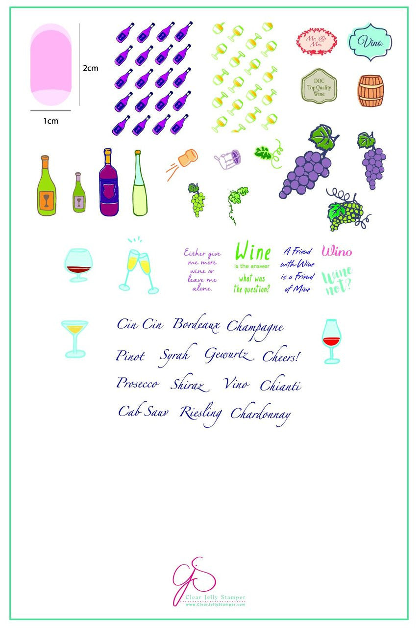 Clear Jelly Stamper - A Friend with Wine