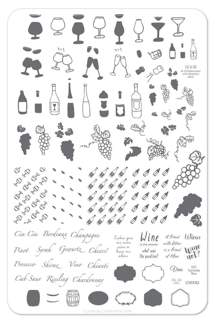 Clear Jelly Stamper - A Friend with Wine