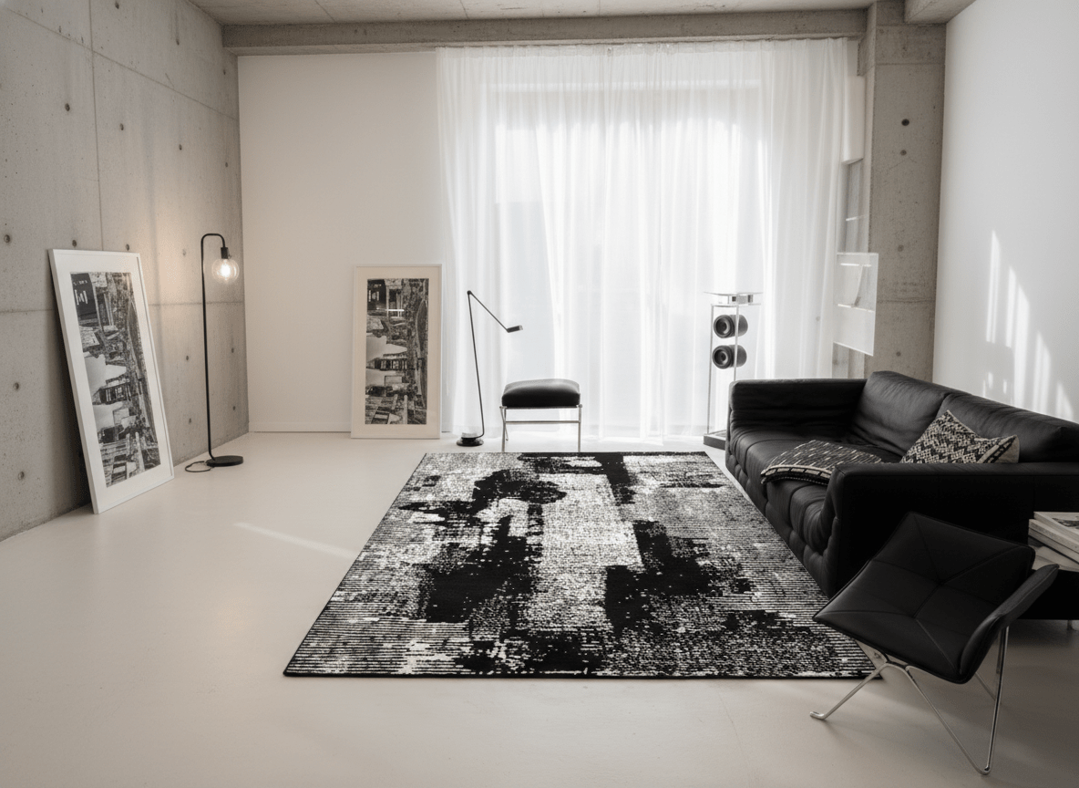 Urban Ink Distressed Woven Carpet