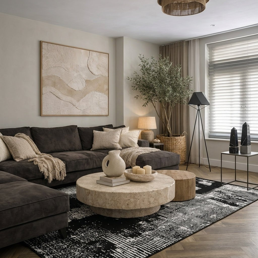 Urban Ink Distressed Woven Carpet